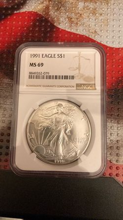 1991 MS69 Silver Eagle NGC