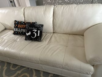 Off-white Sofa full leather material