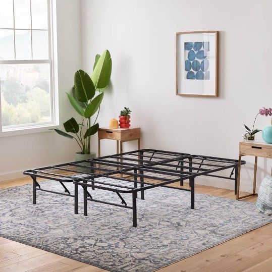 Queen Size Folding Metal Bed Frame + Mattess