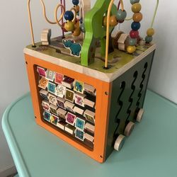 Zany Zoo Wooden Activity Cube