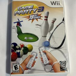 Nintendo Wi Game Party 3 19 Hit Games (Nintendo Wii, 2009) Complete with Manual