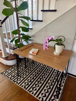 Modern Oak Coffee Table | Entryway Table | Hairpin Legs