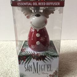 San Miguel Holiday Essential Oil Reed Diffuser Sugar Cookies Fragrance Christmas Reindeer New Box