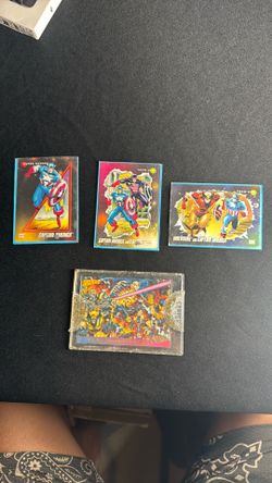 Super hero trading cards