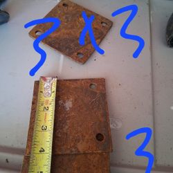3  Steel Plate With Holes. 3x3"steel Plate 