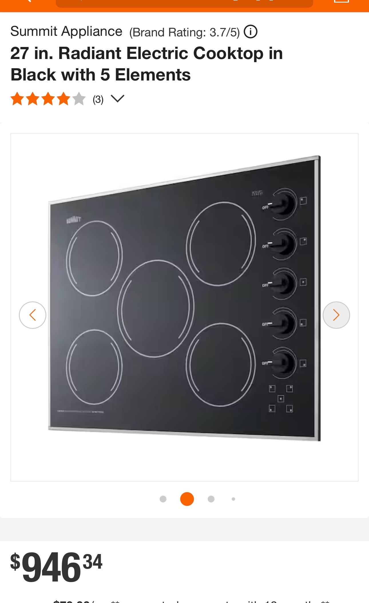 27” Coocktop