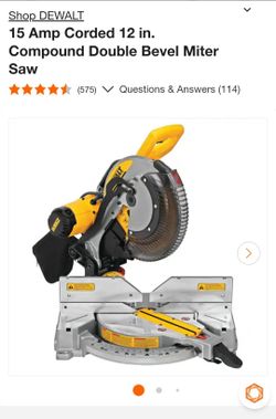 DEWALT 15 Amp Corded 12 in. Compound Double Bevel Miter Saw