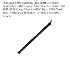 Silverado driveshaft