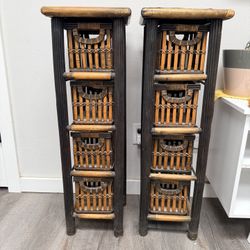 Banboo Shelves W/ Drawer  