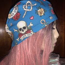 Retro Girl Surgical Cap Nurse Hat Head Cover
