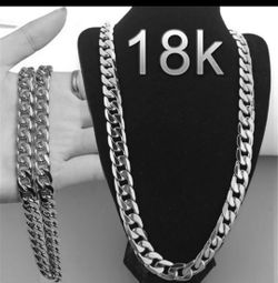 Chain silver cuba 18k