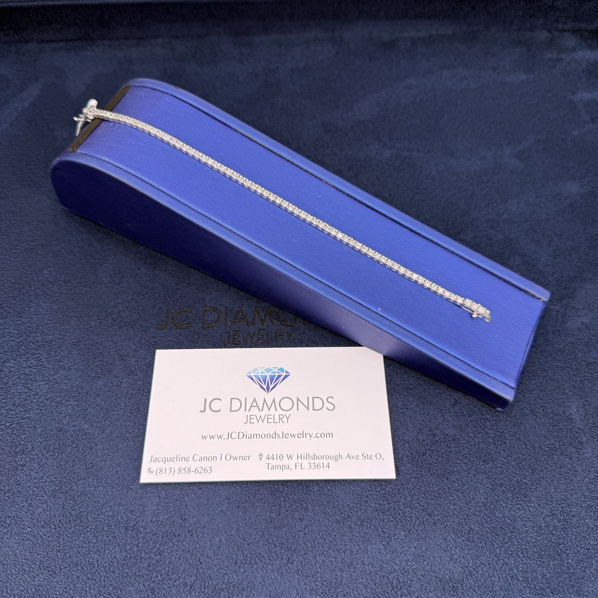 Bracelet Tennis 14k Gold White Gold Diamonds Real 3 Karat Diamonds 💎