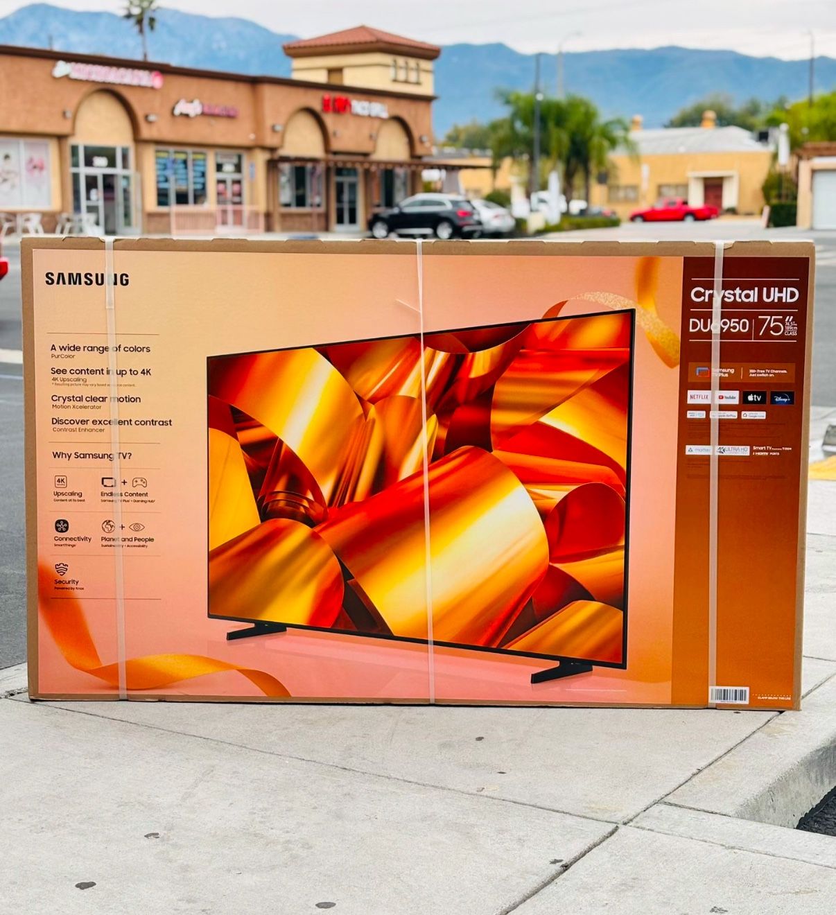 75 “ Samsung Smart 4K Crystal HDR Tv