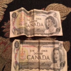 2 banque du canada - un one dollar - 1973