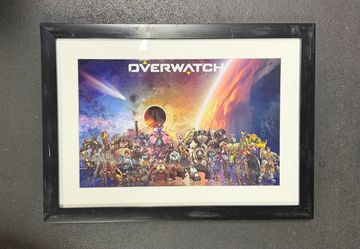 Overwatche 12x16 print in frame
