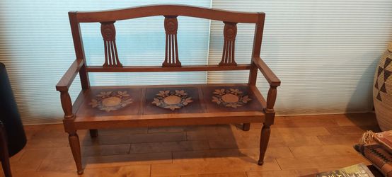 Vintage bench and chairs