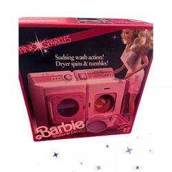 Vintage 1991 Mattel Barbie doll #1706 Pink Magic Action Washer & Dryer Sealed