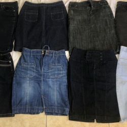 Variety of rarely used Designer Brands Denim skirts And dressy skirts for sale