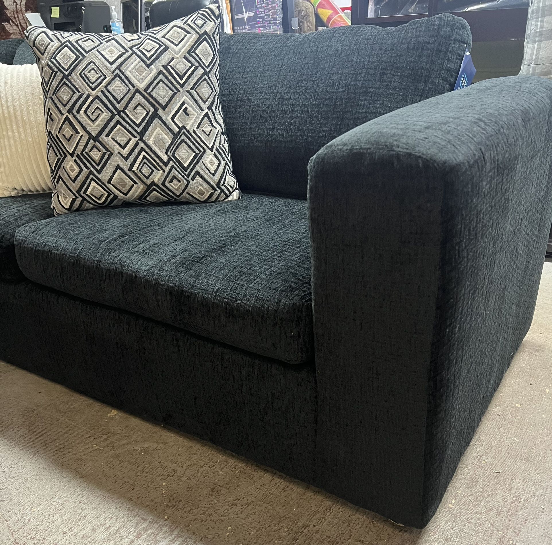 New Black Sectional