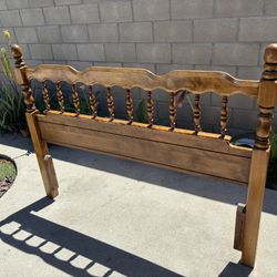 Rare CAL SHOPS Solid Maple Spindle Headboard - Full