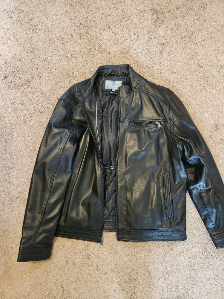 Black Leather Jacket XL