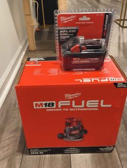 Milwaukee Router and battery *New-Never used*