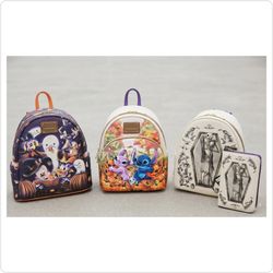 NWT Disney Loungefly Halloween & Fall Backpack & Wallet Bundle – Rare Collector Lot!