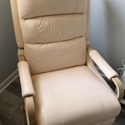 Leather recliner chair