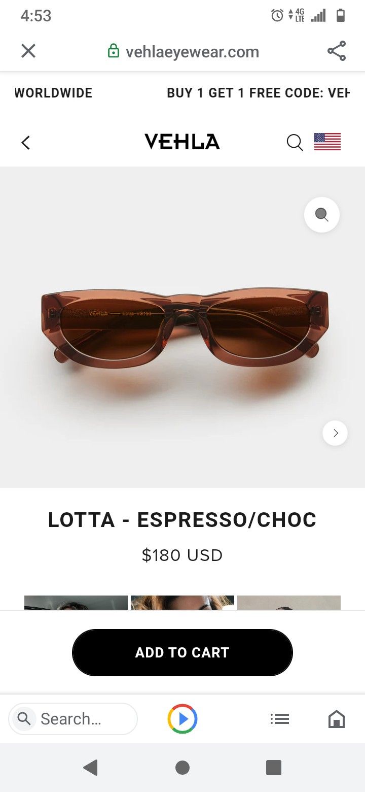VEHLA Lotta VS193 CHOCOLATE SUN GLASSES