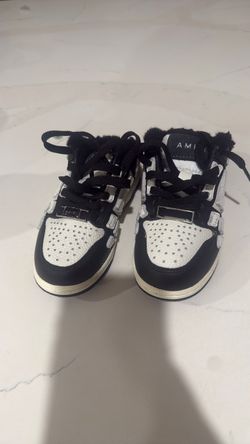 Amiri Skel Top Low Sneakers Black White