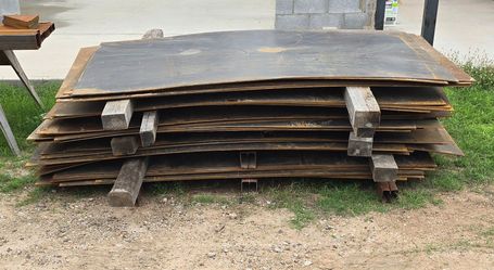 New 4’ 9" x 8’ 2" Steel Plates – 1/4”