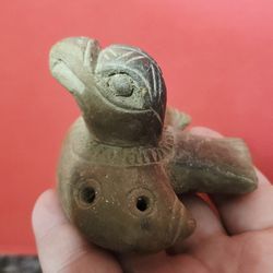 Pre-Columbian Style OCARINA Clay Pottery Flute Bird