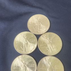1985 silver coin mexicanplata pura  each