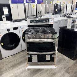 👑LG STAINLESS STEEL DOUBLE OVEN GAS RANGE WITH AIRFRY👑