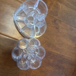 Clear Plastic Divided Storage Organizer Containers