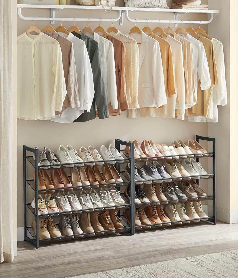 8-Tier Shoe Rack, Metal Storage Rack// No part E