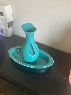 Princess house water jug and bowl
