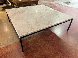 Elegant Square Solid Marble Coffee Table