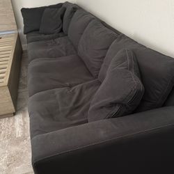 Down Sectional Dark Grey