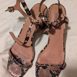 MADEWELL Heels Sandals Snakeskin Leather Sz 7 