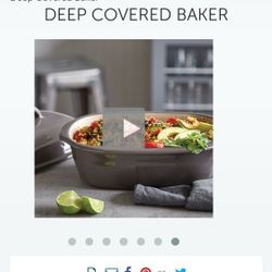 Brand New Pampered Chef Deep Covered Baker