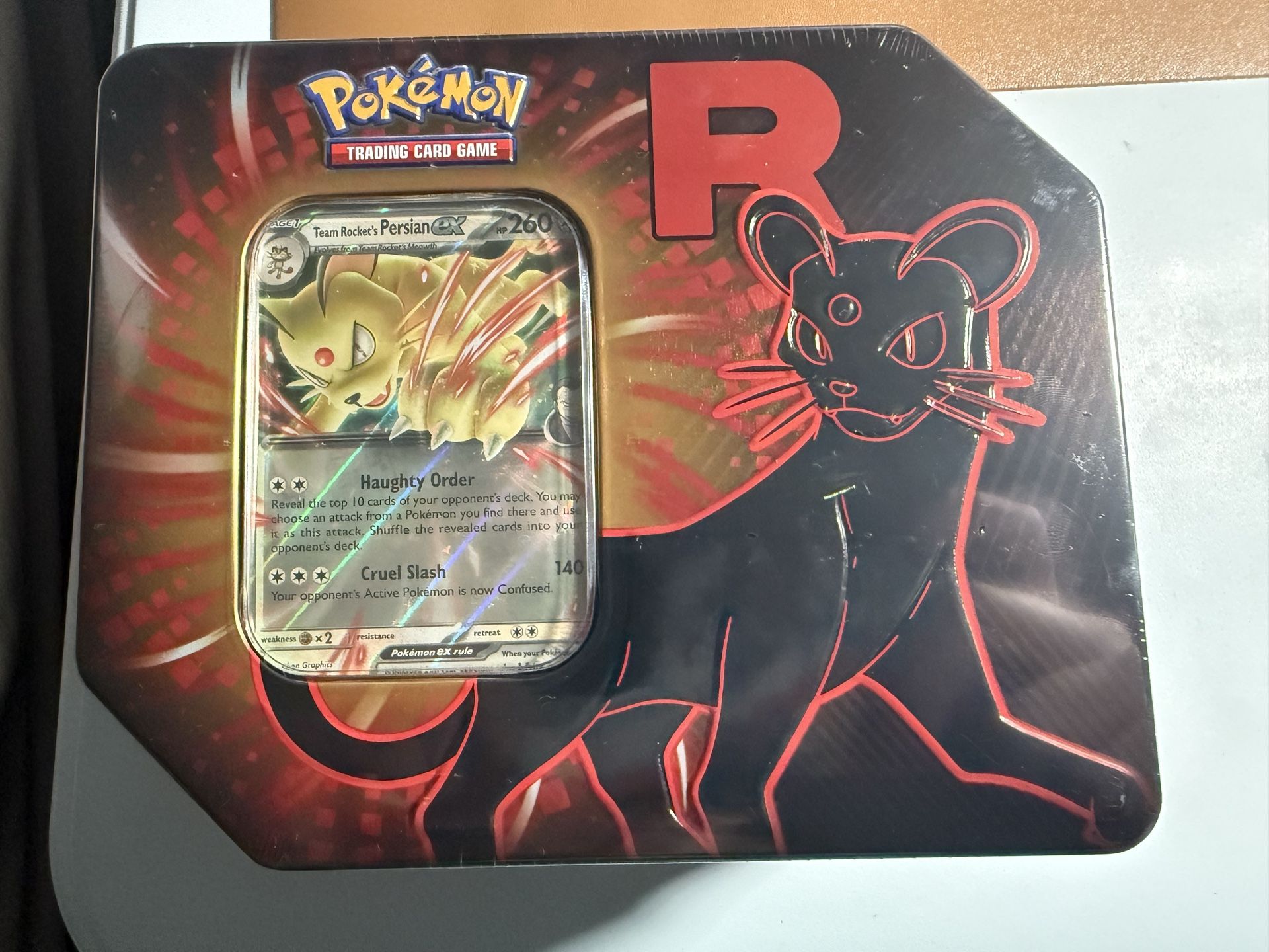 Pokémon Destined Rivals Team Rocket’s Persian Tin
