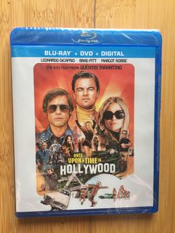 Once Upon A Time In Hollywood Blu Ray DVD + Digital Code Brand New Sealed in Manufacturers Shrink Wrap Unopened $17.00
