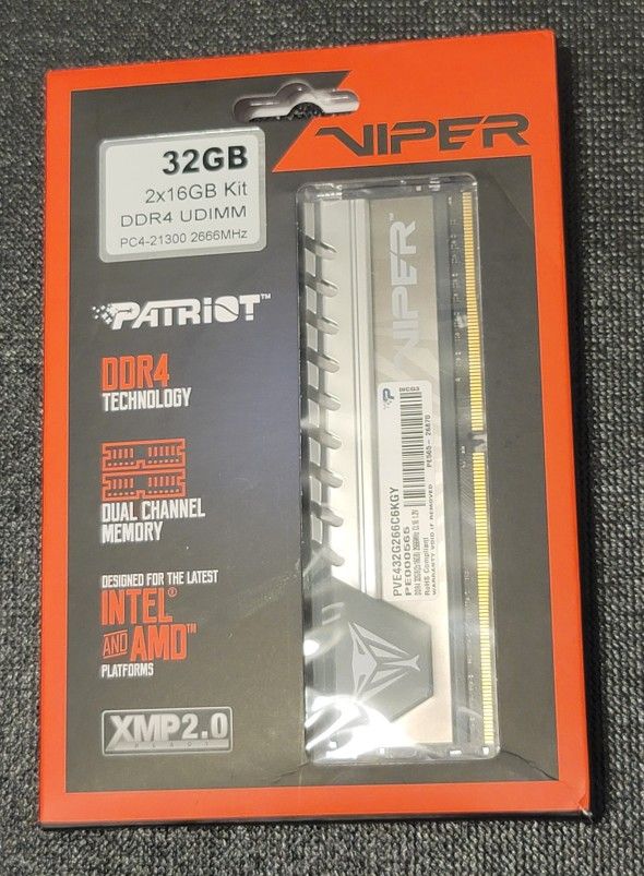 Patriot Viper Elite 32GB (2 x 16GB) 288-Pin DDR4 SDRAM DDR4 2666 
