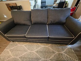 Gray Fabric Sofa with pull-out
