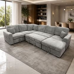 SECTIONAL SLEEPER SOFA WITH PULL OUT BED