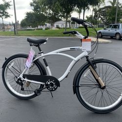 New Awesome 😎 7 Speed Men’s Beach Cruiser Bike College Bicycle Standard Adult Size 26” Tires  SDSU