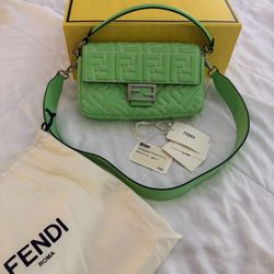 Fendi Baguette Medium in Edamame Color