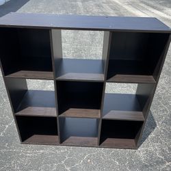 Dark 9 Cubby Cube Bedroom Storage Shoe Shelf Book Shelving! Sturdy. 12x36x36in 