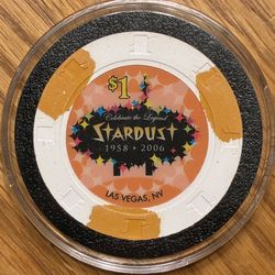 $1 Poker chip From The Legendary Stardust 